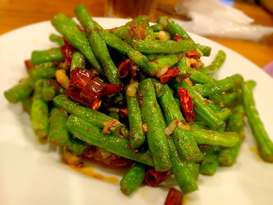 インゲン炒め@横浜中華街|かっちっさん