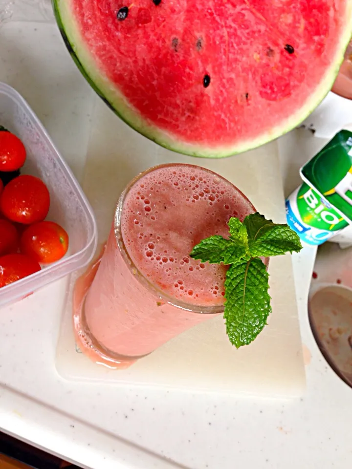 Watermelon yoghurt mint smoothie|viviさん