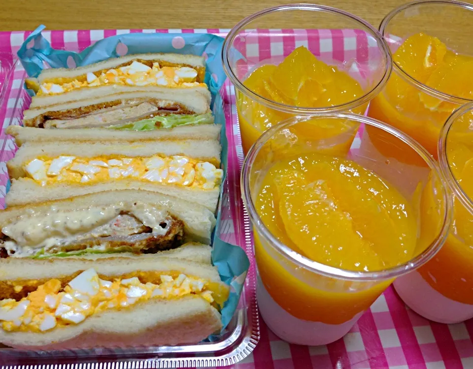 Snapdishの料理写真:８月９日 次女のお弁当と差し入れ🍊🍊|川上千尋さん