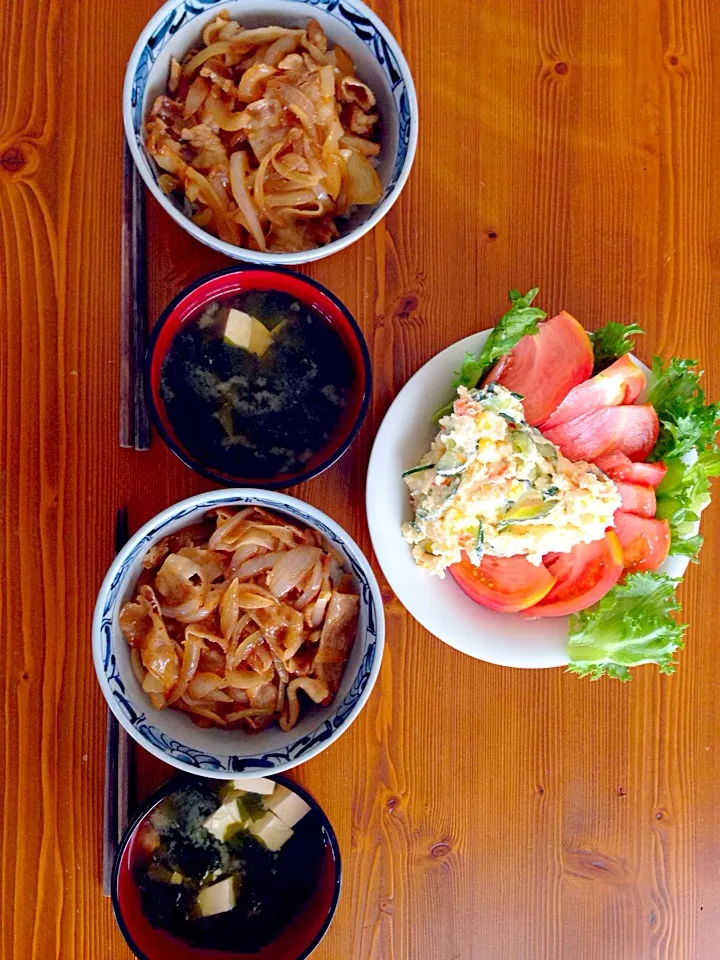 豚丼＆ポテトサラダ💓|あゆかさん