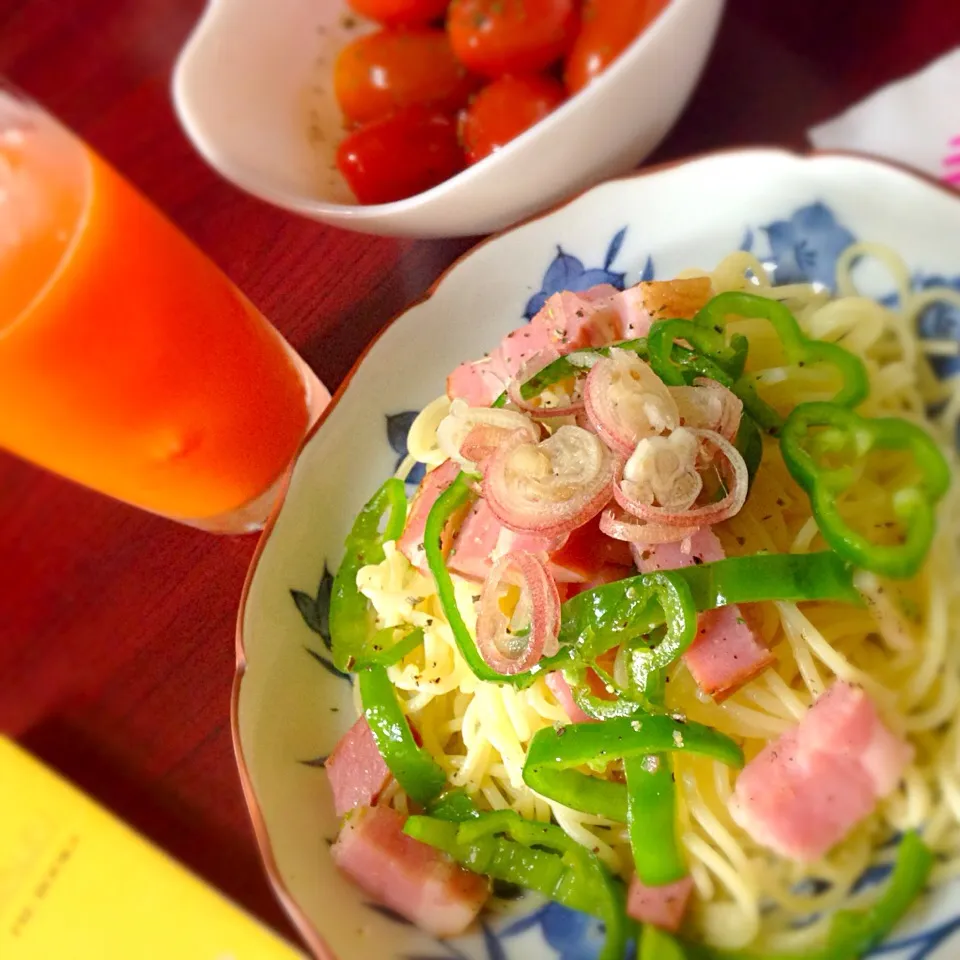 ミョウガが決めて☆さっぱりパスタ|ラキさん