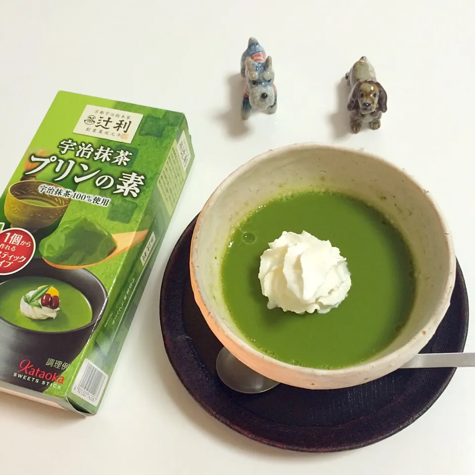 Snapdishの料理写真:抹茶プリン頂きまーす(pq´v`*)|ともりんさん