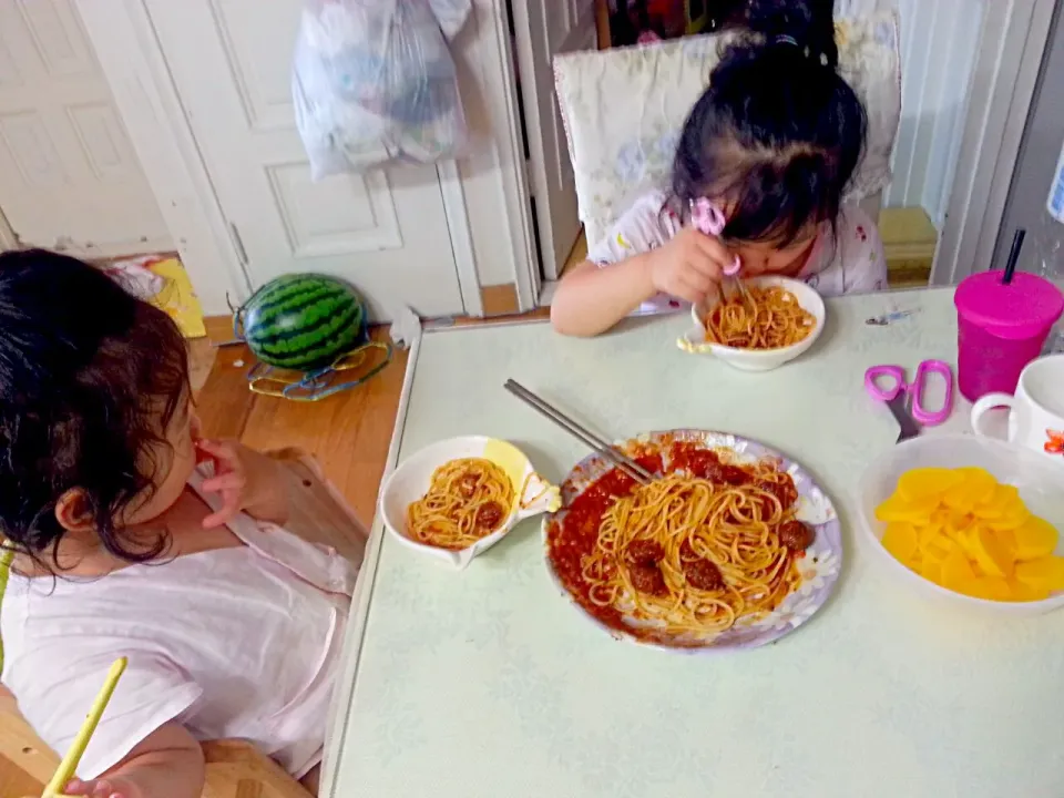 스파게티 냠냠^-^|펭부파파さん