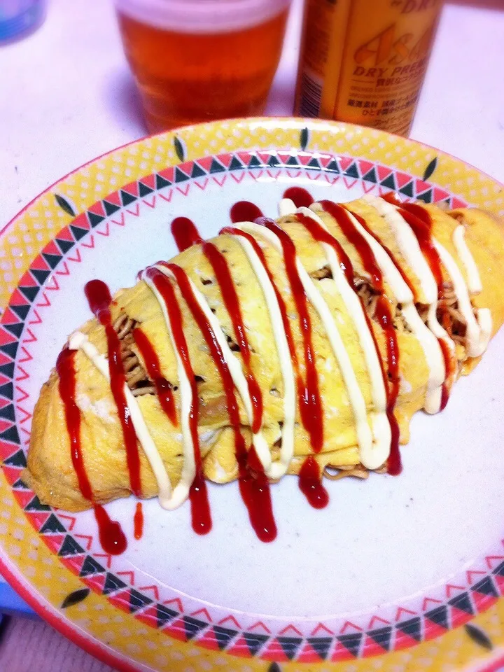 ペヤング焼きそばのオムそば(◕ฺω◕ฺ)|さちさん