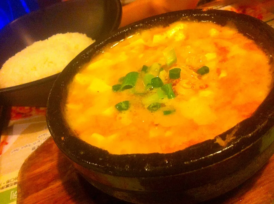 Snapdishの料理写真:Tofu with crab roe sauce (with rice)|skyblueさん