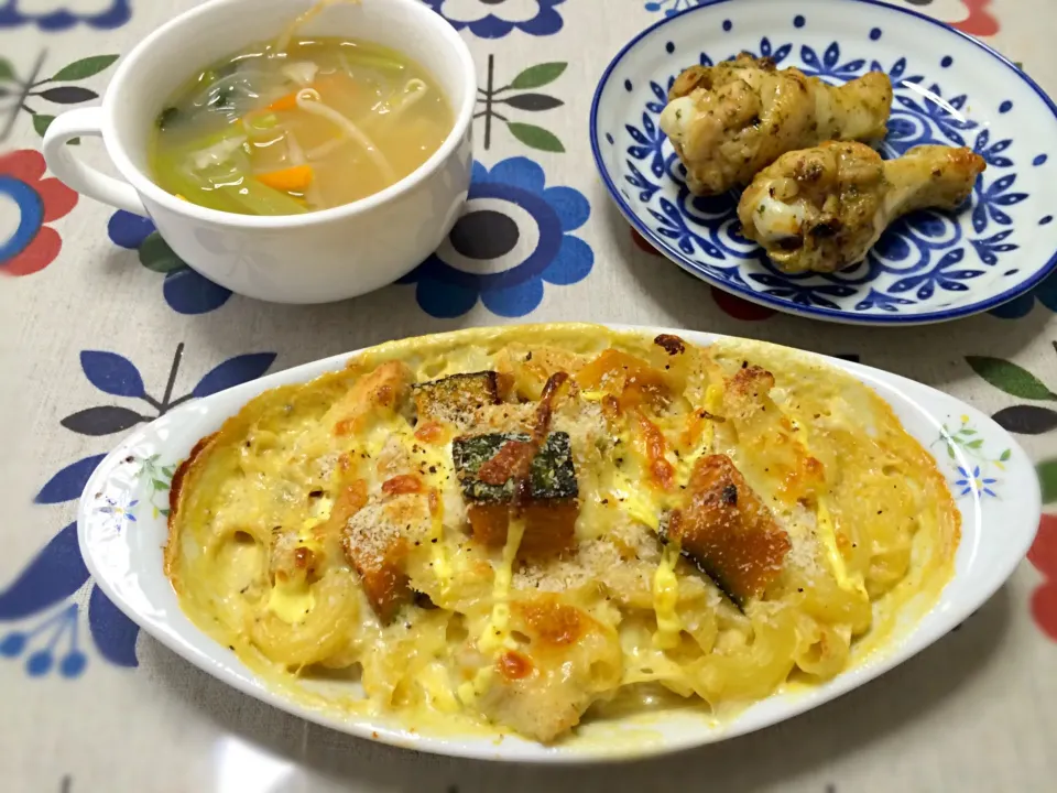 鶏のムネ肉とかぼちゃの和風グラタン|あやぱんさん