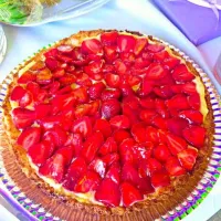 tarta de crema pastelera y frutillas|Cesar Checharさん