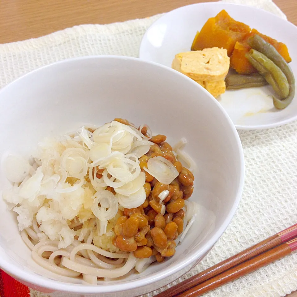 納豆おろしうどんランチ|たきゃたさん