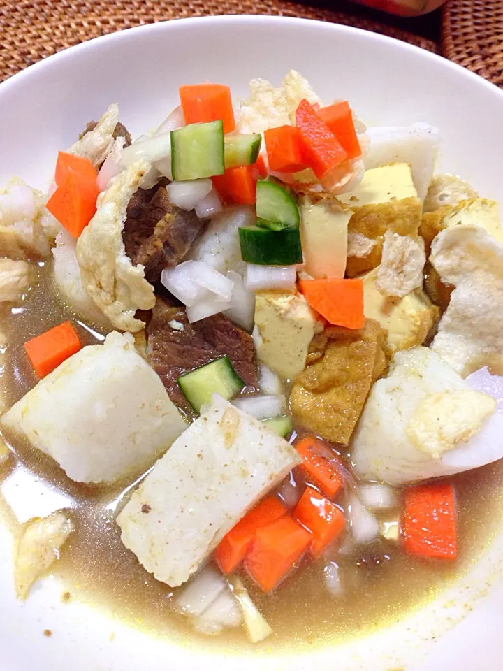 Snapdishの料理写真:lontong gule kambing|yeni kartikasariさん