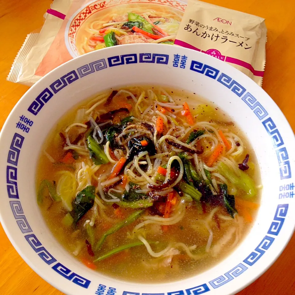 Snapdishの料理写真:AEON 野菜のうまみ、とろみスープあんかけラーメン|カウンター嬢さん