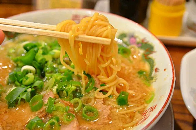 京都ラーメン『ますたに』のラーメン♪
背脂も入って濃厚なスープが麺に絡みます(≧ω≦)ゞ|深夜特急fさん