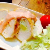 Snapdishの料理写真:鶏胸肉のポテサラロール|まいさん