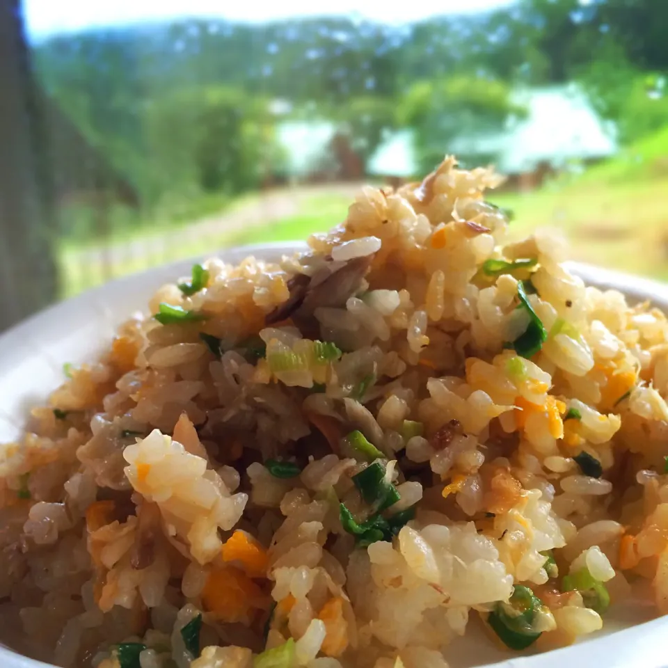 Snapdishの料理写真:コッテーヂで🏠コーズの鯖葱チャーはーんʕ-̼͡-ʔ✨|七海さん