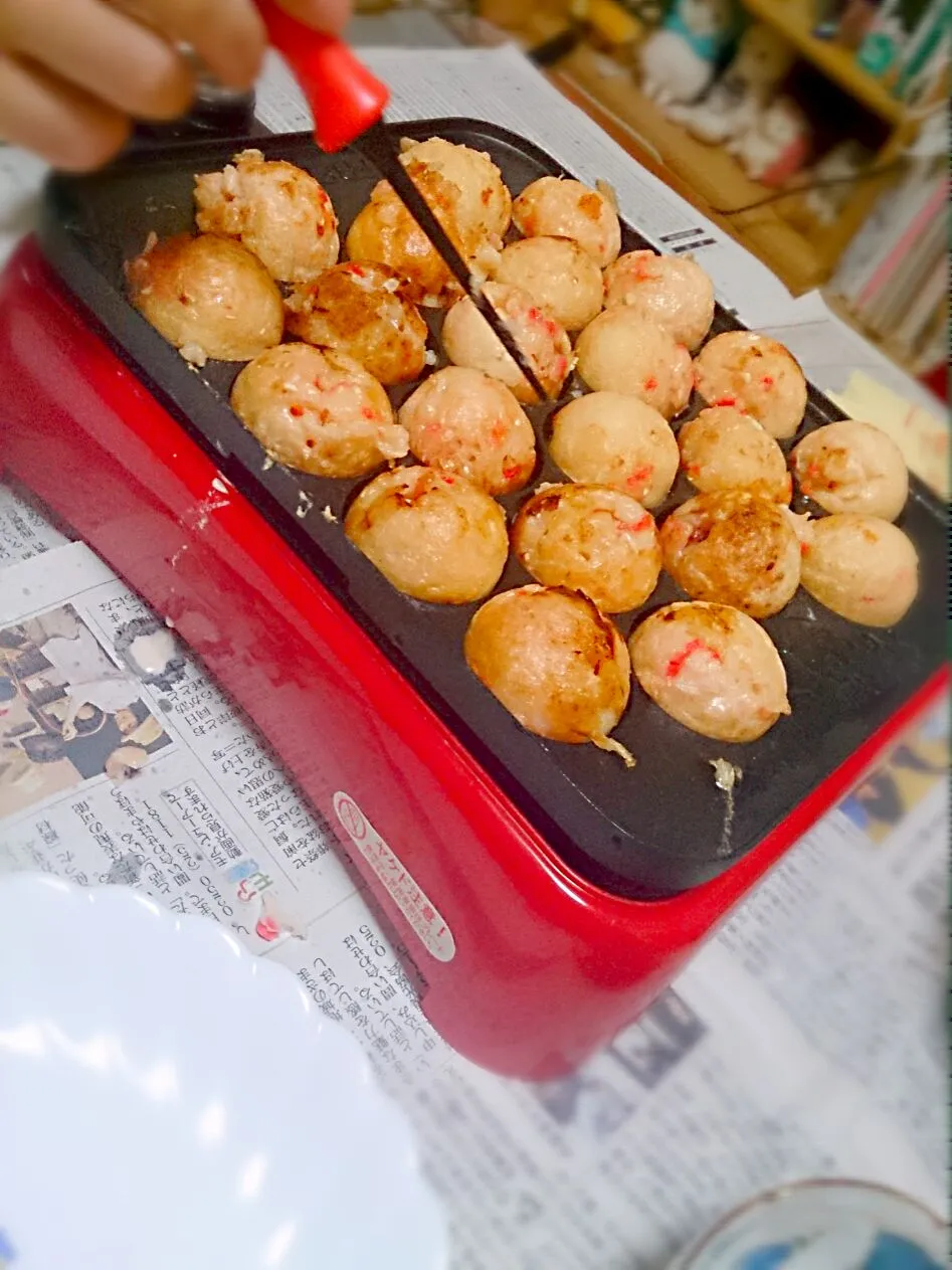 初！たこ焼きパーティー！＼(^o^)／|蜜柑さん