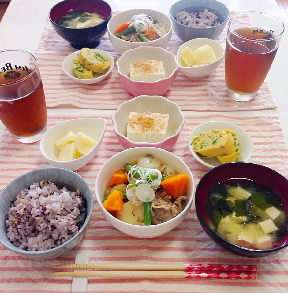 圧力鍋で！ほっこり味の肉じゃが御膳🍚💕|natsÜmiさん