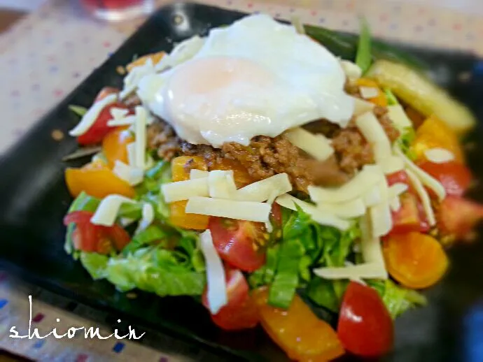 タコライスが食べたくて 集めたら材料がまあまあ奇跡的に揃った！
食べたくて作ったから 美味しかったぁ~~~ヽ(*´∀｀)ノ|シオミン shiominさん