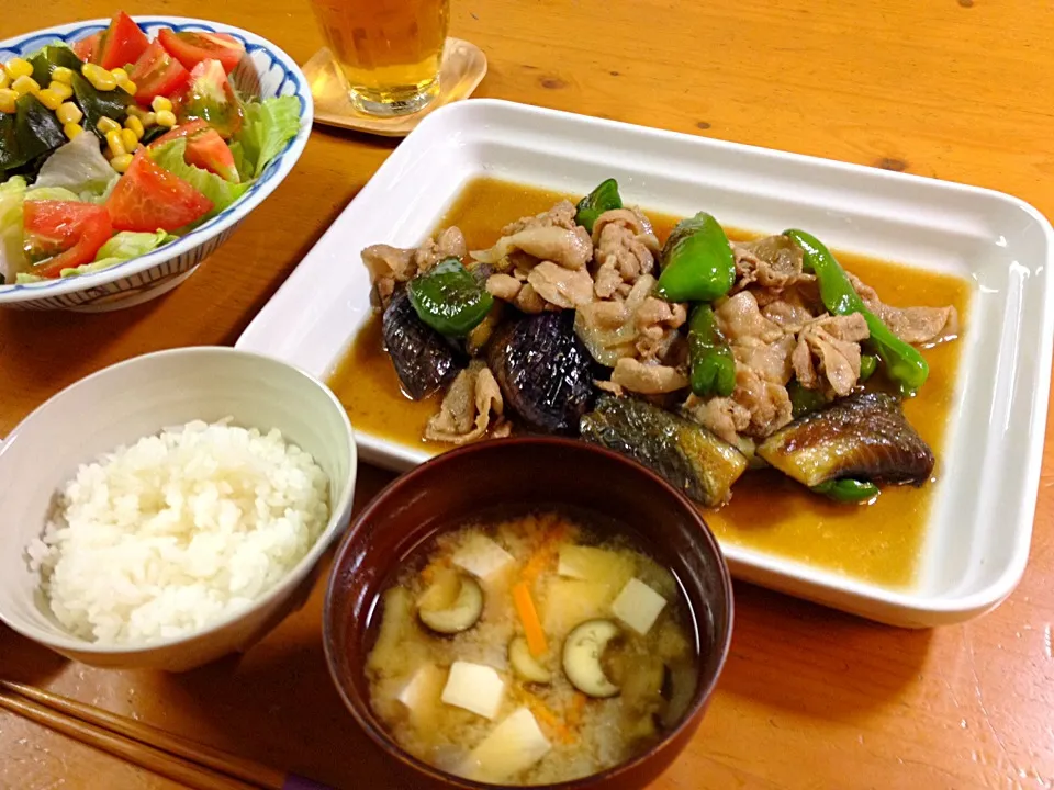 夏野菜と豚バラ肉の煮浸し|ルドルフさん