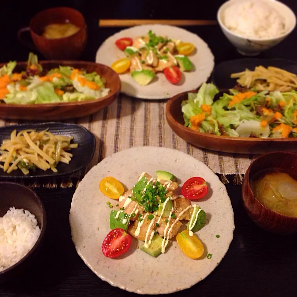 Snapdishの料理写真:今日の夜ご飯  2014.8.11.|あいこ ⁎ˇ◡ˇ⁎さん