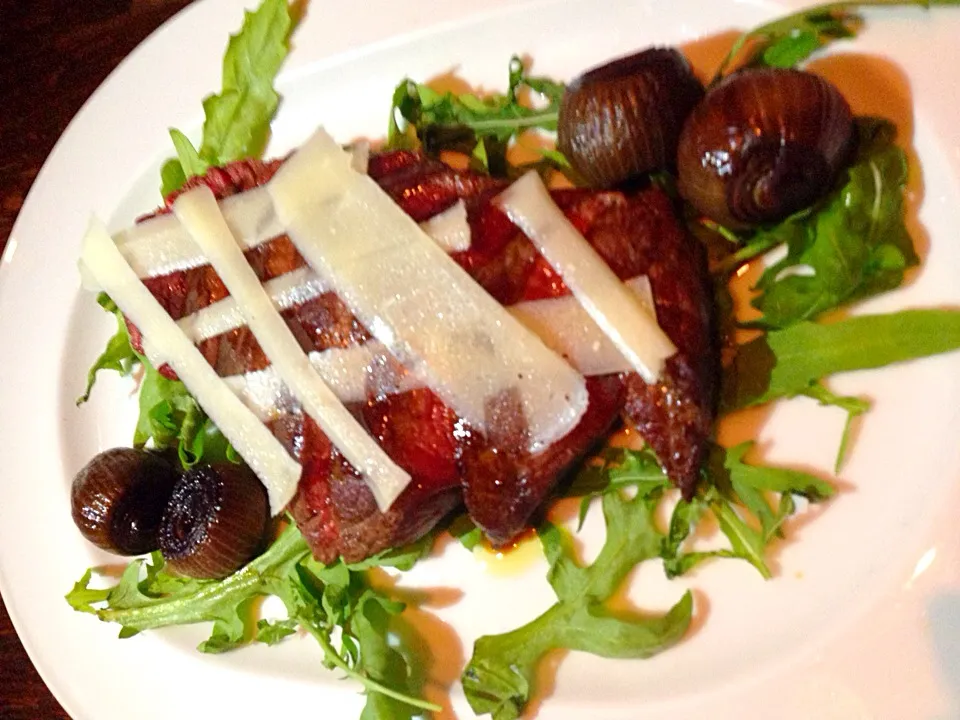 Sirloin steak with Parmesan and rucola|sgさん