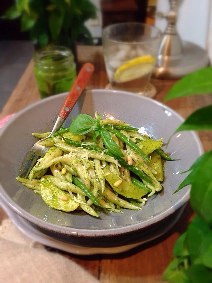 Snapdishの料理写真:Handmade Trofie with pesto Genovese|rick chanさん