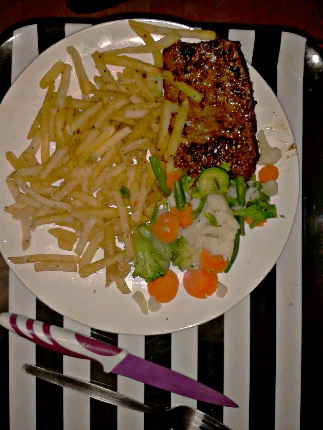 steak and fries|Nancyさん