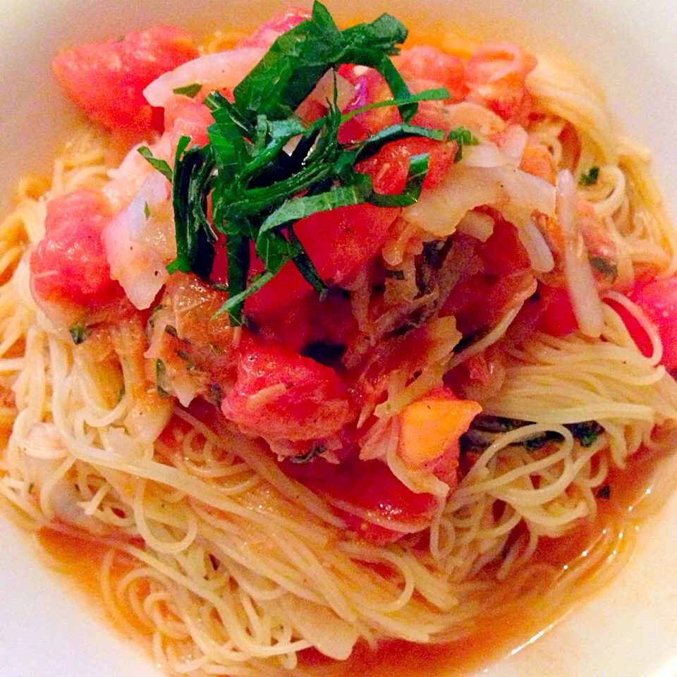 トマトとツナの冷製カッペリーニ|bunbunbun8さん