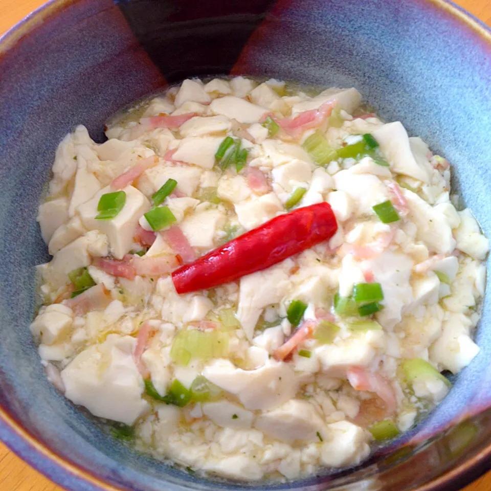 豆腐のヘペロンチーノ風ふわトロ丼|カウンター嬢さん