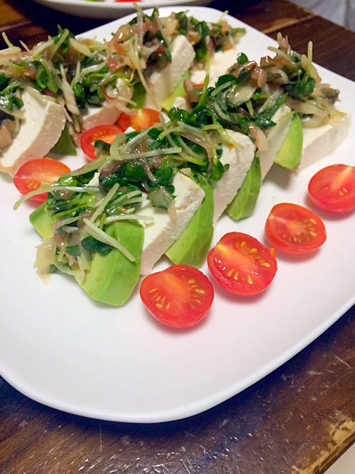 アボカドと豆腐の香味サラダ|すいかさん