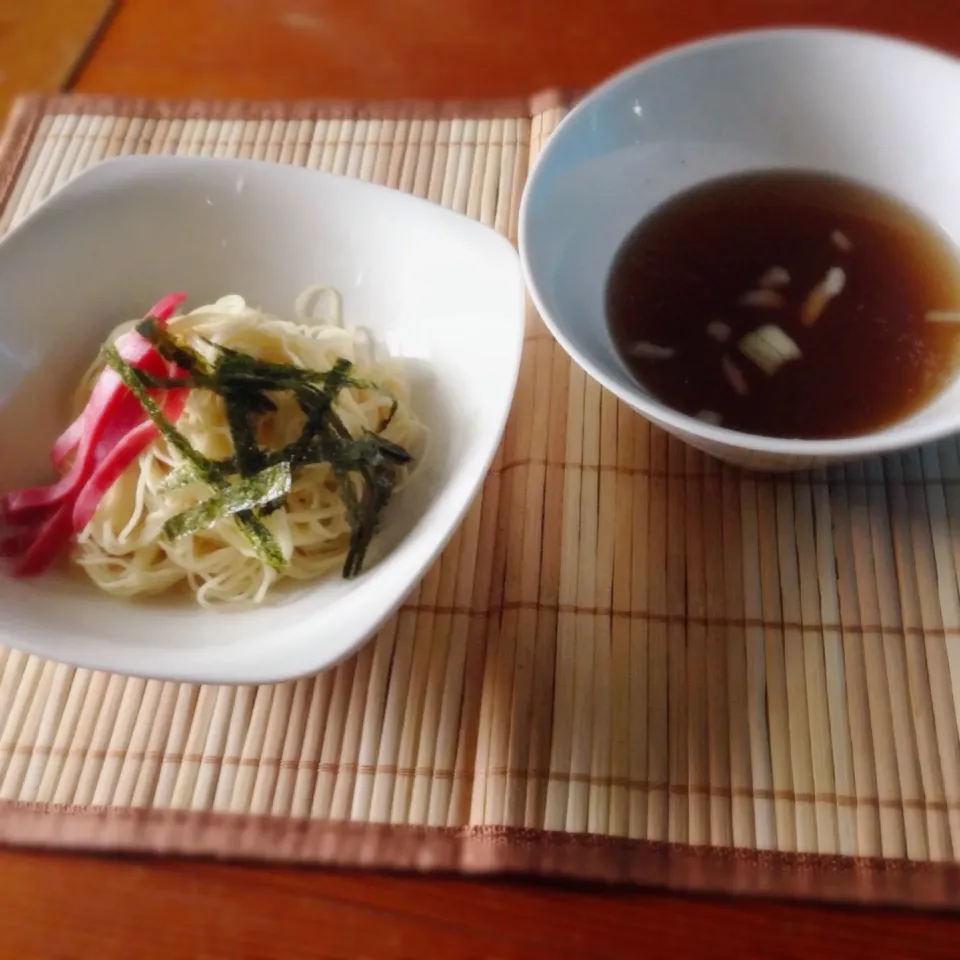 素麺で、なんちゃって中華麺の冷やしつけ麺(^_^)v|黒澤 真生さん