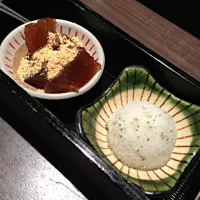 Snapdishの料理写真:大葉のシャーベット＆わらび餅|ちぃさん