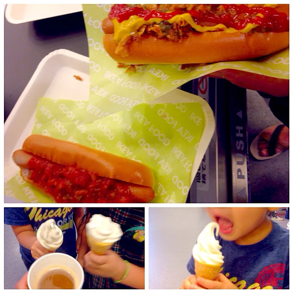 Hot Dog&Soft cream🎵プレーン・サルサホットドッグ&アイス|🌈Ami🍻さん