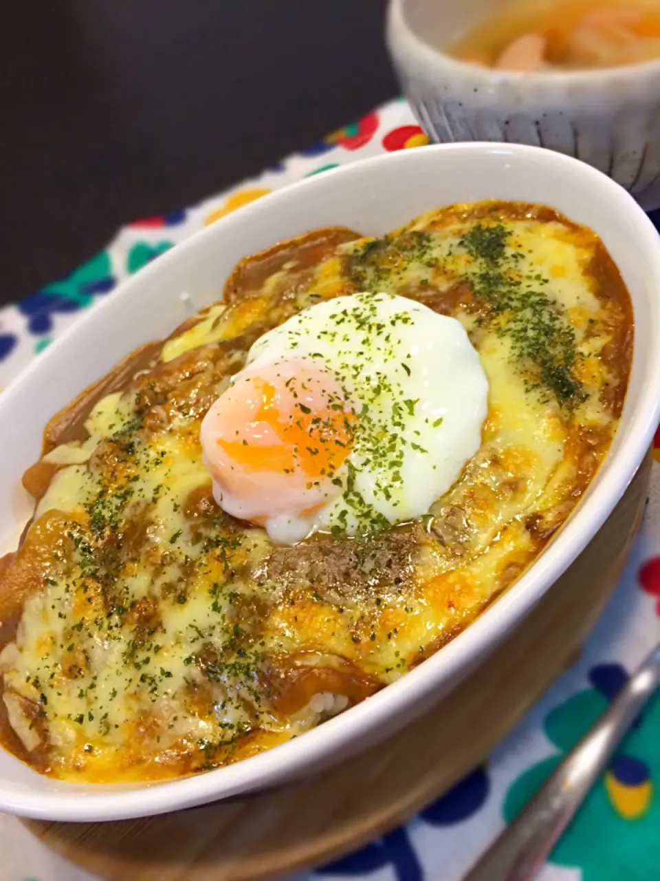 Snapdishの料理写真:チーズカレードリア✴︎温玉のせ|acoyaさん