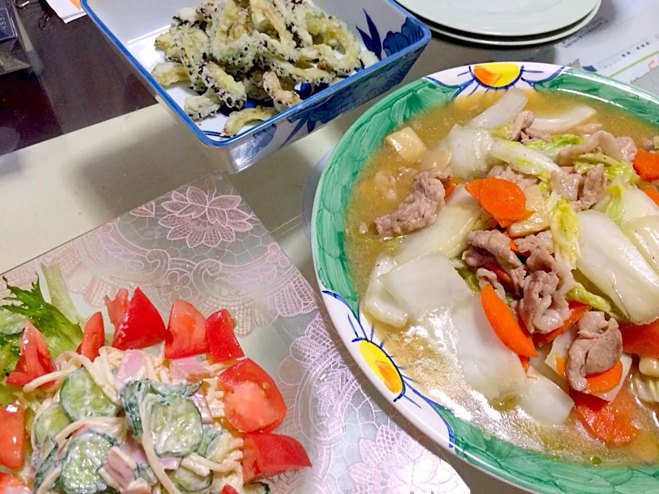 ゴーヤのサクサク揚げ、皿うどん|viviさん