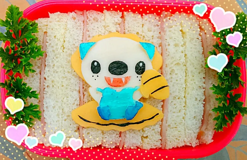 Pokemon "Oshawott" Sandwich Lunch!  ポケモン ミジュマル キャラ弁(*'▽'*)♪|The Reinhartsさん