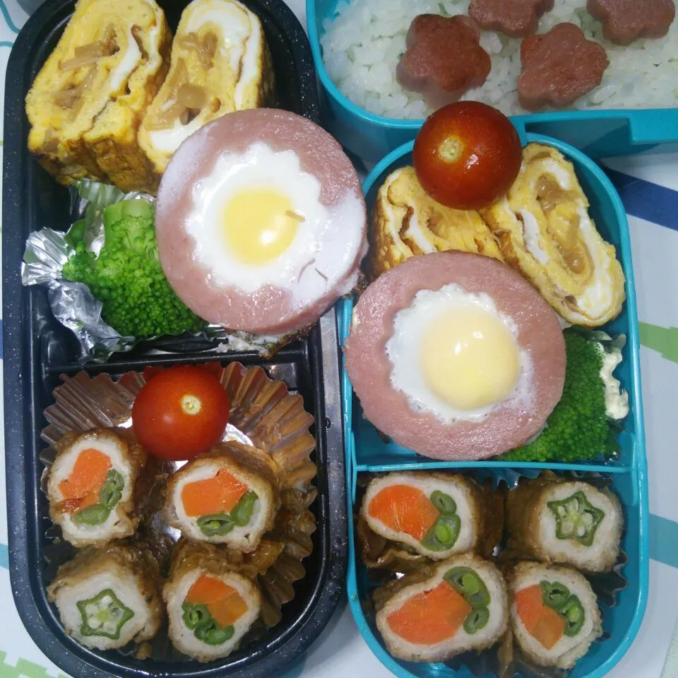 Snapdishの料理写真:8月13日　高校生女子＆オレ弁当|クッキングおやぢさん