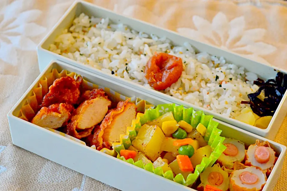 Snapdishの料理写真:8/13(水) 自分のお弁当♪
 #お弁当 #手作り #弁当 #ランチ #lunch|つうさんさん