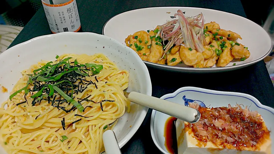 梅となめ茸のサッパリ冷製パスタ|ぱすたんさん