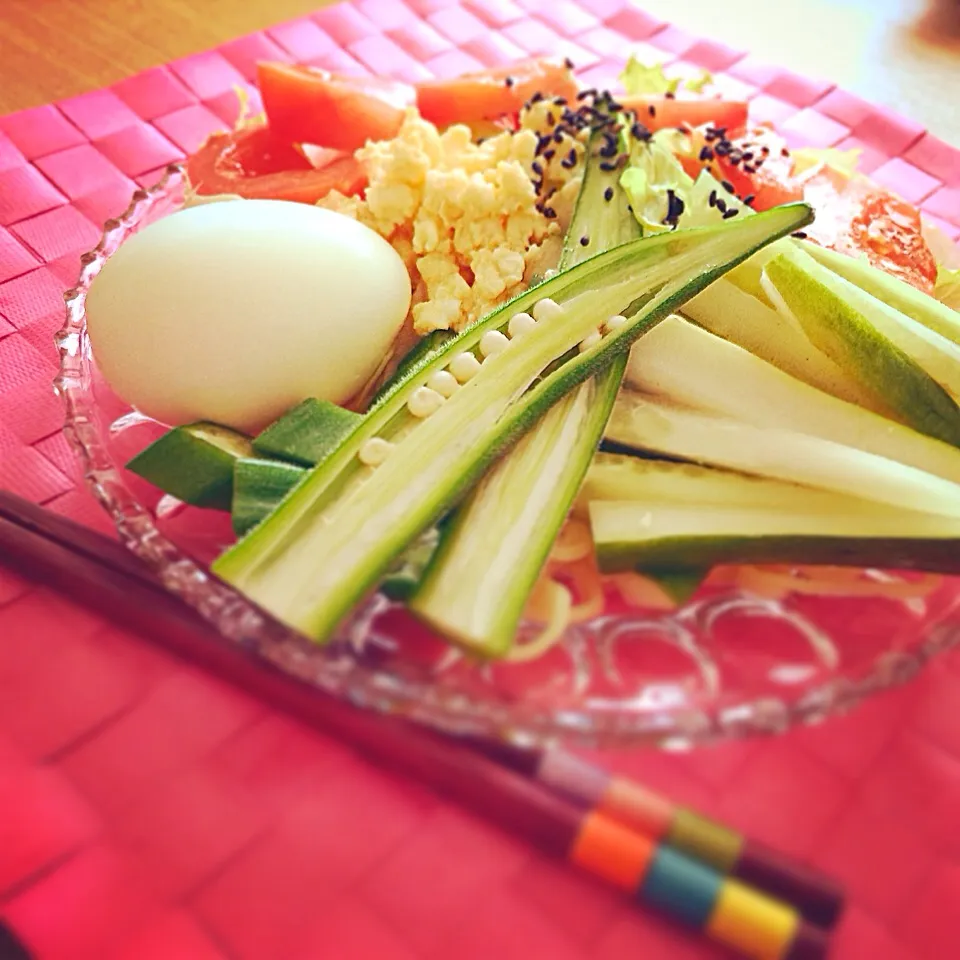 野菜半分！麺半人前！冷やし中華‼︎|はいさん