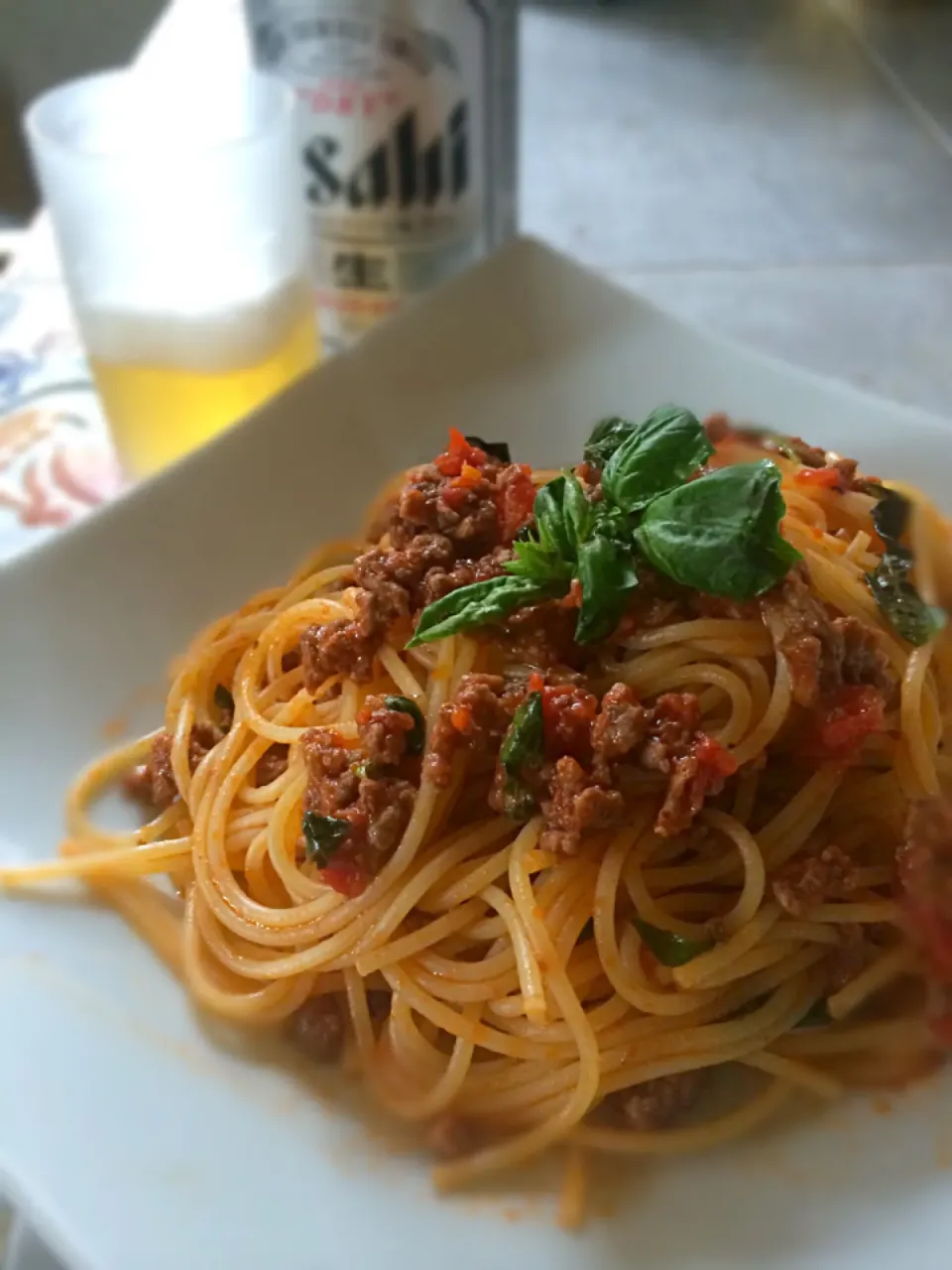 トマトとバジルのパスタ        カゴメトマトケチャップさんの料理|ポンゴさん