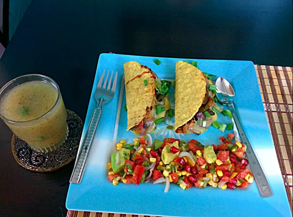 Tacos with Avocado and Pomegranate salad|Chaitraさん