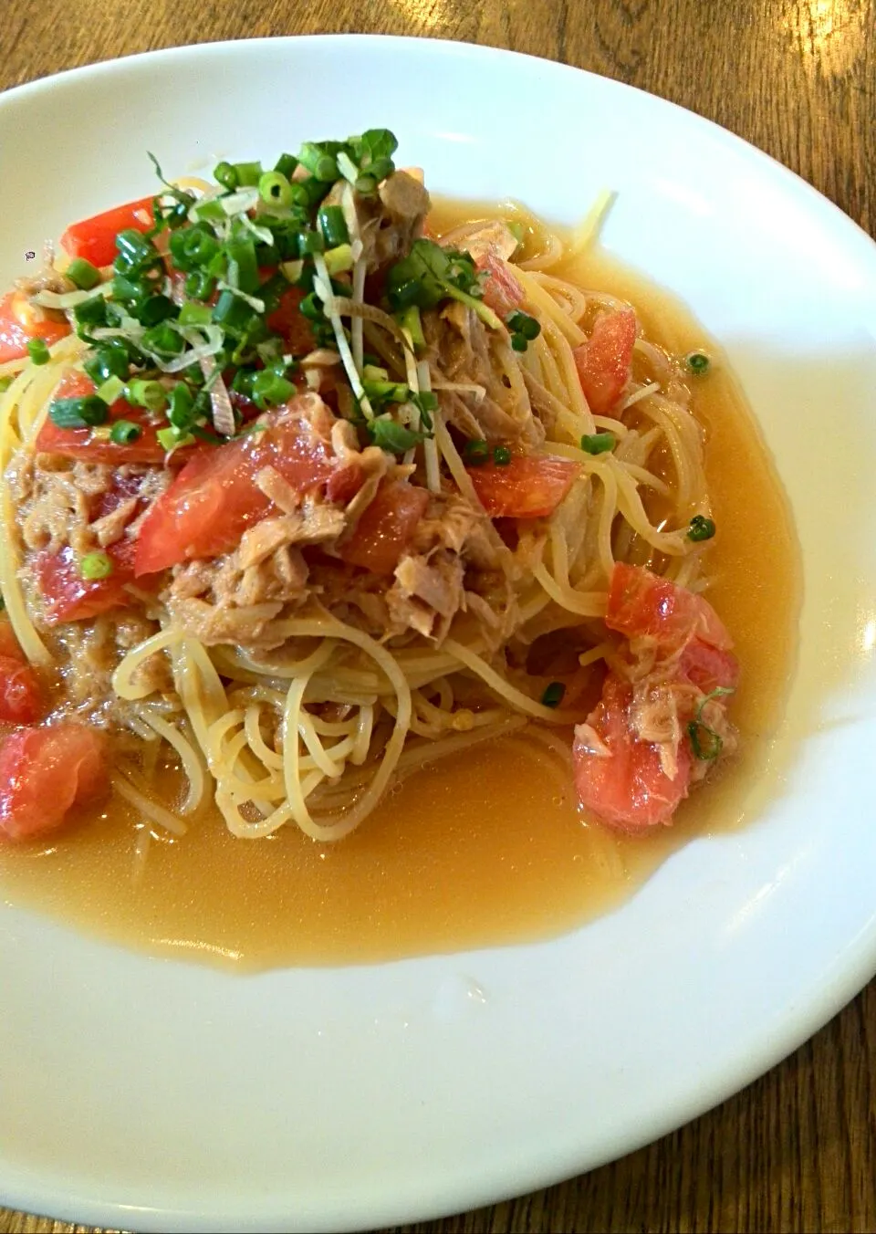 トマトとツナの冷製パスタ|でんこさん