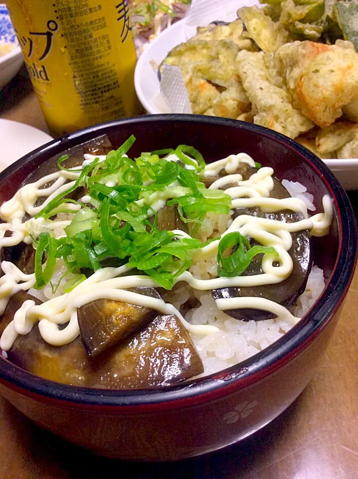 残りの茄子の蒲焼き丼♫(^_^)v|Norio Fukudaさん