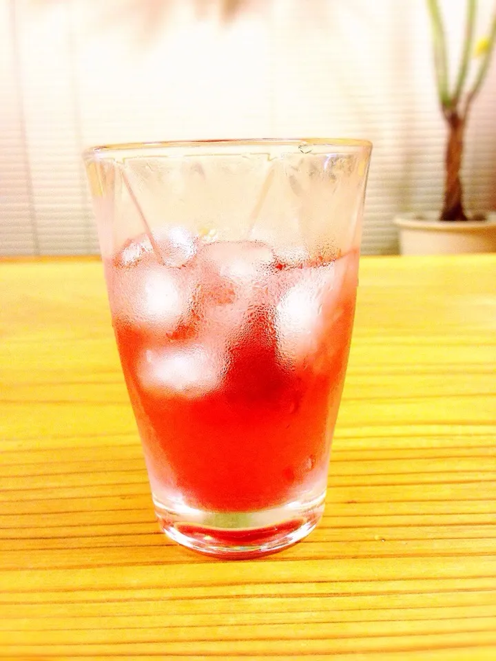 スモモの果実酒。甘くて美味しい(*^_^*)。|pepiさん