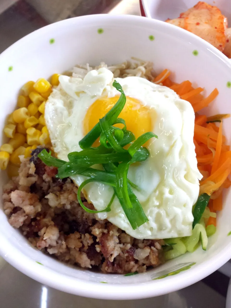 Korean Style Pork Mince Rice #korean #rice #egg #pork|BoMamaさん