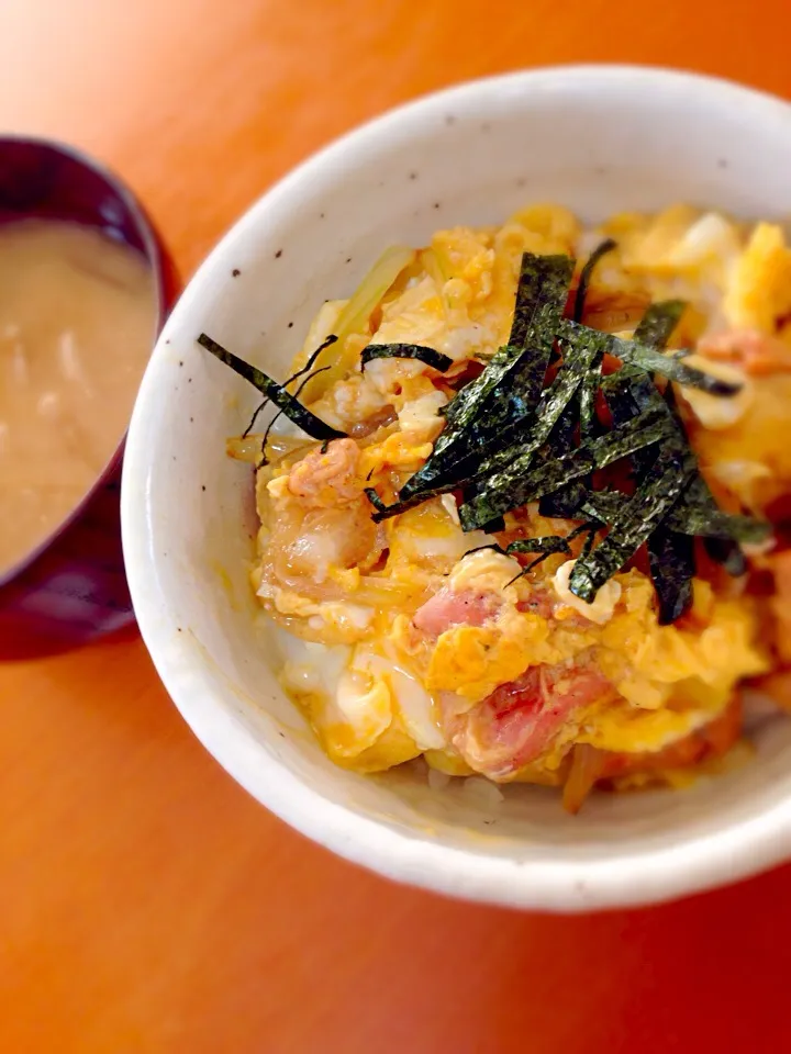 焼き鳥缶詰の親子丼(*^^*)|노도카^__^さん