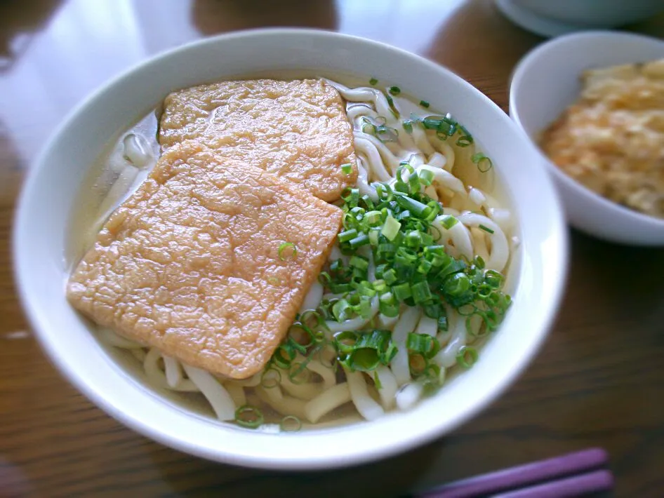 暑いので…。冷かけきつねうどん|きくさん