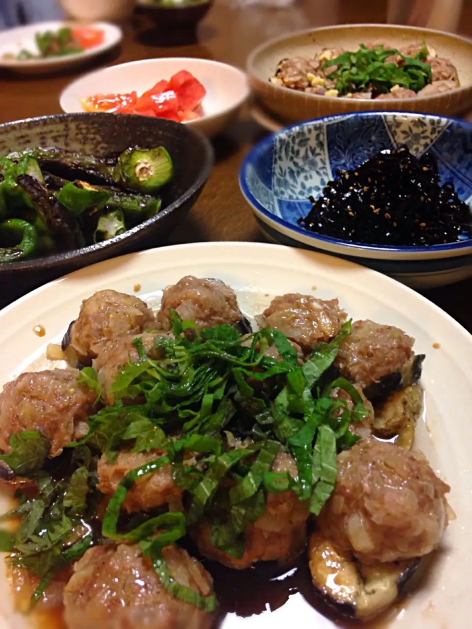 茄子とひき肉  生姜醤油味とぽん酢味|naoさん