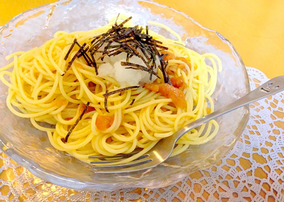 梅みぞれ冷製パスタ|まりねさん