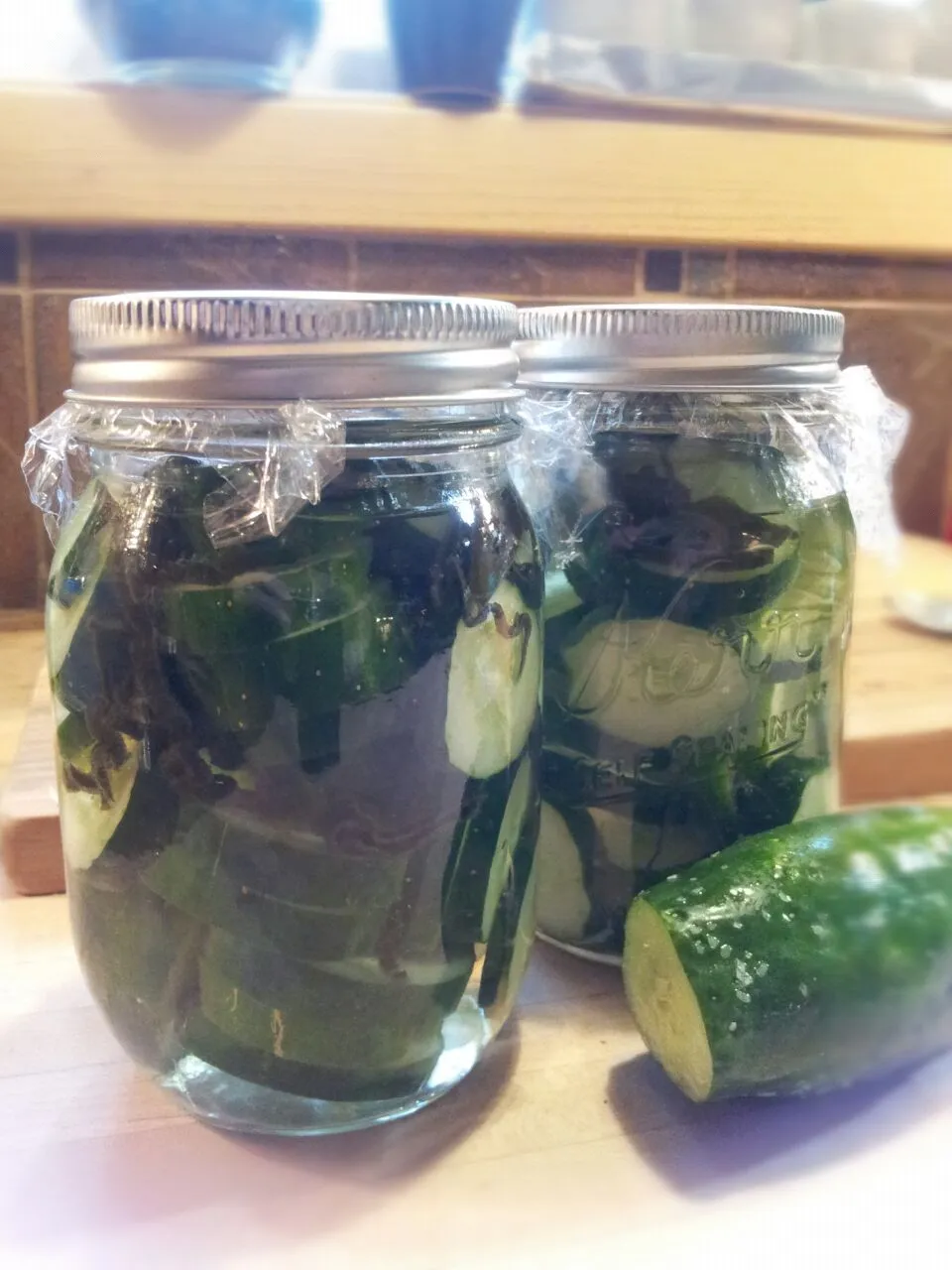 Quick pickled cucumbers with the Japanese cucumbers from our garden.|Kkartsさん