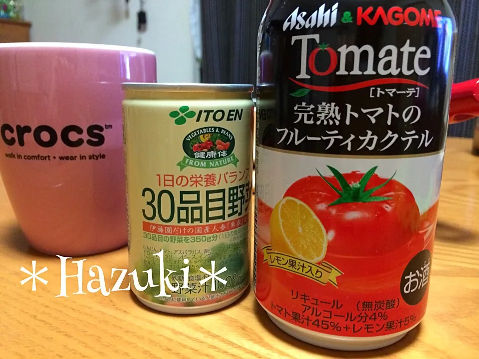 はい！トマトのカクテルに、さらに野菜ジュースで割る（笑）|Hazukiさん